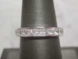 Sterling Silver CZ Band Ring