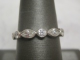 Sterling Silver CZ Band Ring