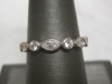 Sterling Silver CZ Band Ring