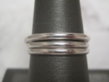 (3) 10k White Gold Stacking Rings