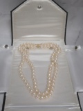 Double Strand Pearl Necklace with 14k Gold Clasp