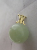 Jade Pendant with 14k Gold Bail