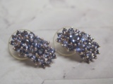 Sterling Silver Tanzanite Earrings