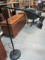 Black Metal Adjustable Swing-Arm Floor Lamp