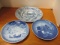 2 Copenhagen Porcelain Blue and White Christmas Plates and Johnson Brothers