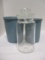 2 Vintage Tupperware Canisters and Clear Glass Canister