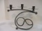 Scroll Metal Tabletop 3-Slot Candle Holder