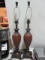 Pair of Decorative Bronzed Metal Lamps