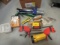 Tool Lot - Flashlight, Caulkers, Strait-Line Laser Tape, Tape Measure, etc.