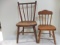 2 Vintage Wood Doll/Toddler Chairs