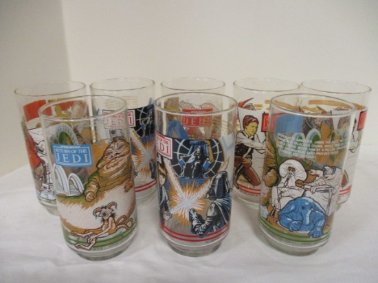 Set of 8 Burger King/Coca-Cola "Star Wars: Return of the Jedi" Glasses