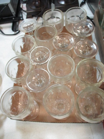 Set of 16 Vintage Hazel Atlas Water Goblet Stem Glasses