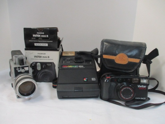 Camera Lot - Argus/Cosina Super 8 Movie Camera, FujiFilm Instax Mini 8,