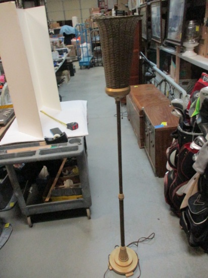 Retro Braided Brass Floor Lamp