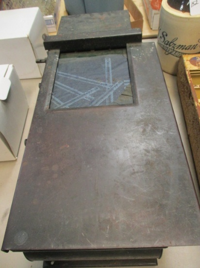 Vintage Metal Carbon Copy Invoice and Receipt Machine