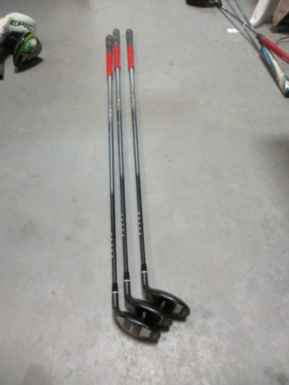 3 Bassara Golf Clubs - 16, 19, 22 Degree Lofts