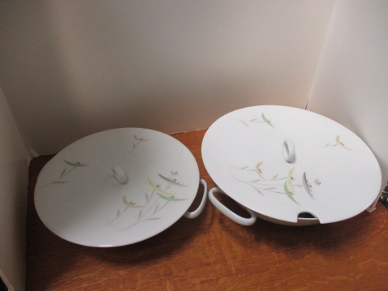 2 Vintage Thomas (Germany) "Floral" Porcelain Covered Casseroles