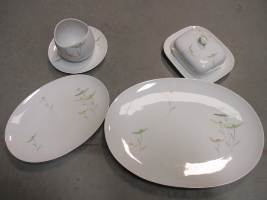 4 Pieces of Vintage Thomas (Germany) "Floral" Porcelain Serving Dishes