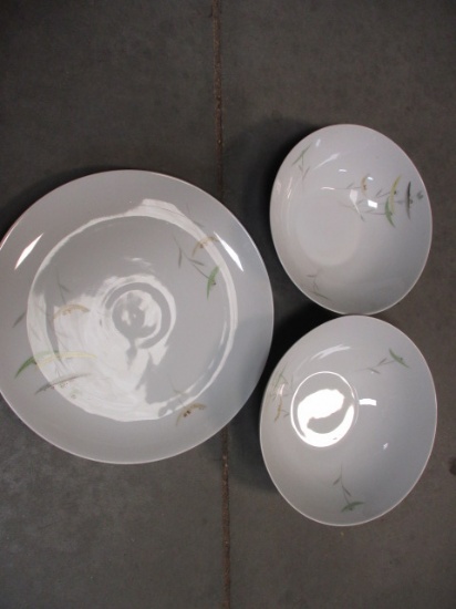 3 Pieces of Vintage Thomas (Germany) "Floral" Porcelain Serving Dishes