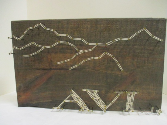 Rustic Handmade "Asheville and Blue Ridge Mountains" Nail Art