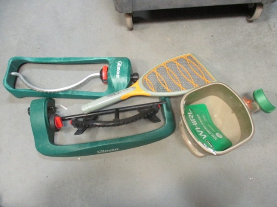 Yard Lot- Sprinklers, Scott's Hand-Powered Spreader, Stinger Bug Zapper, etc.
