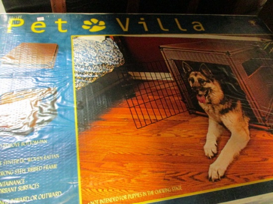 New Old Stock Pet Villa Large Wicker Dog Crate