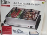New Old Stock Elite Gourmet Stainless Steel Buffet Server with Warming Tray
