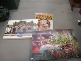 2 Photo Print on Canvass Artwork and 1 Metal 