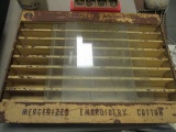 Vintage Metal and Glass Embroidery Thread Shelving Display