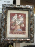Still Life Print in Ornate Carved Wood Frame