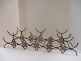 Unique Metal with Emblements Wine Bottle Rack