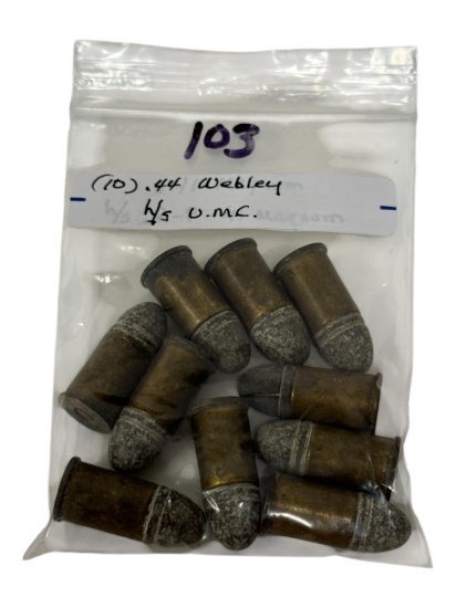 (10) .44 Webley CF Cartridge Ammunition