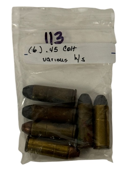 (6) .45 Colt CF Cartridge Ammunition