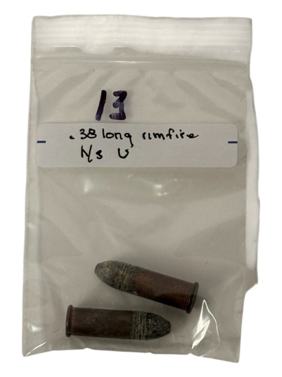 (2) .38 Long Rimfire Collectible Cartridge Ammunition