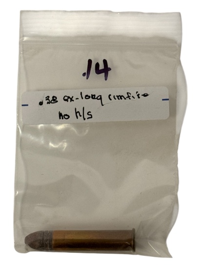 .38 Extra Long Rimfire Collectible Cartridge Ammunition