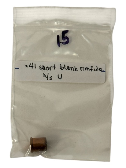 .41 Short Rimfire Blank Collectible Cartridge Ammunition
