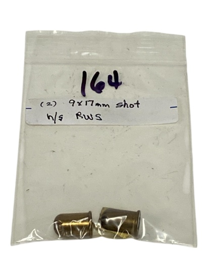 (2) 9x17mm Shot Collectible Cartridge Ammunition