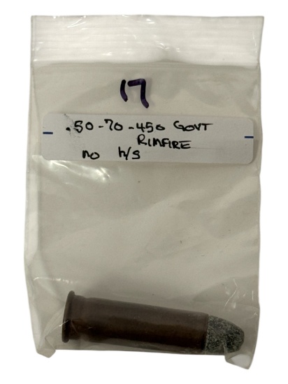 Rare .50-70-450 Government Rimfire Collectible Cartridge Ammunition