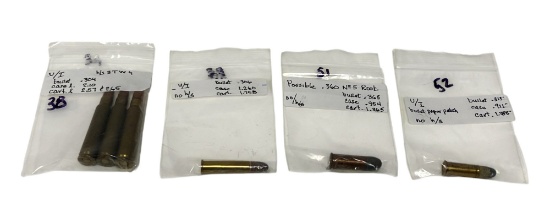 Treasure Lot of 4 Unidentified Collectible Cartridge lots of Ammunition