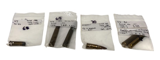 Treasure Lot of 4 Unidentified Collectible Cartridge lots of Ammunition
