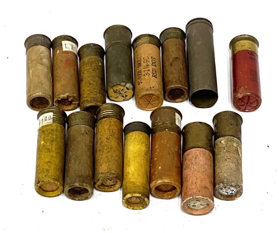 Treasure Lot of 15 Collectible Shotgun Cartridge Ammunition