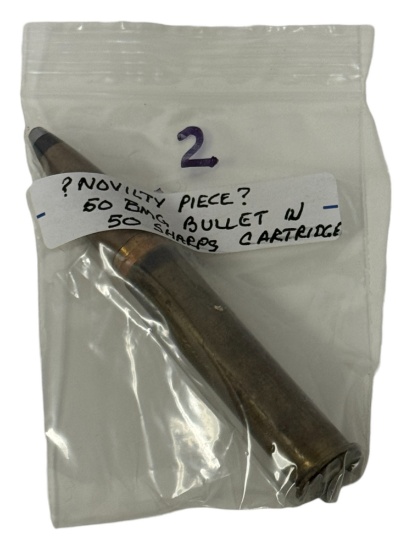 .50 BMG Bullet on .50 Sharps Novelty / Wildcat Cartridge