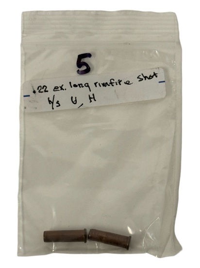 (2) .22 Extra Long Rimfire Shot Collectible Cartridge Ammunition