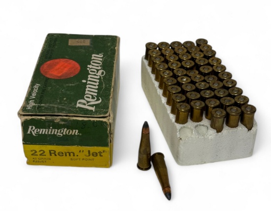 NIB 50rds. of .22 REM. "JET" Magnum 40gr. SP Remington Ammunition