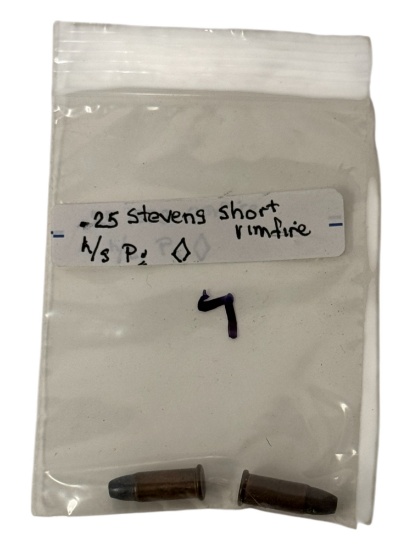 (2) .25 Stevens Short Rimfire Collectible Cartridge Ammunition