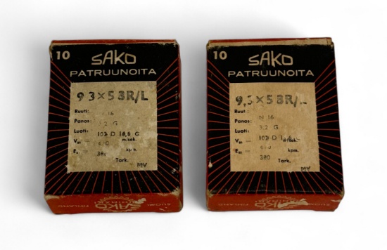 Rare 16rds. of 9.3x53R Lapua Sako Factory Ammunition