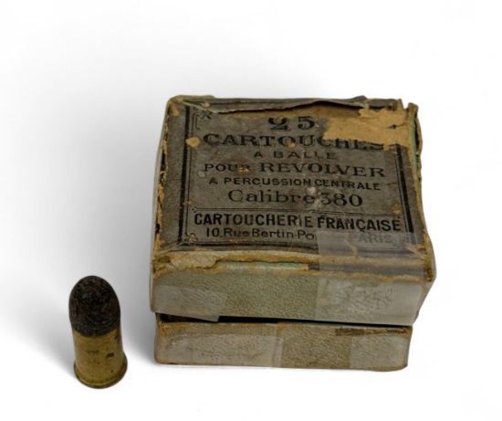 Rare 9rds. of French .380 CF BULLDOG Revolver Ammunition