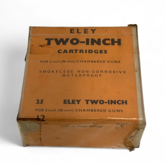 NIB Sealed 25rds. of Rare ELEY TWO-INCH (50mm) Cartridges