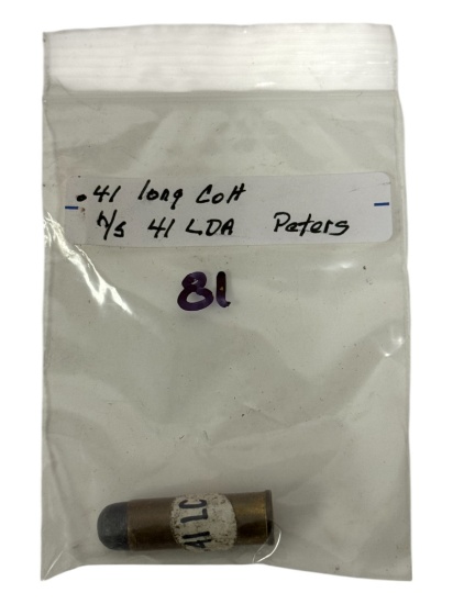 .41 Long Colt (LDA) CF Collectible Cartridge Ammunition