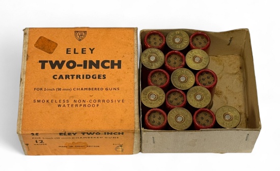 NIB 16rds. of Rare ELEY TWO-INCH (50mm) Cartridges